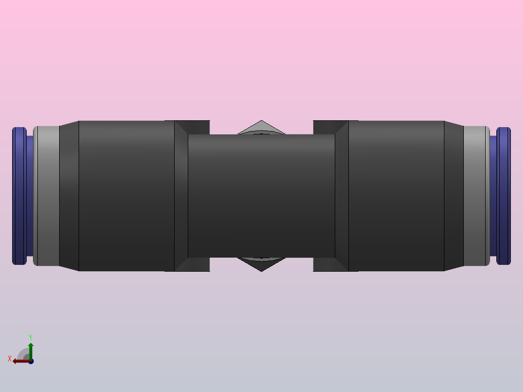 PB 螺纹正三通[PB04-M5]后视图