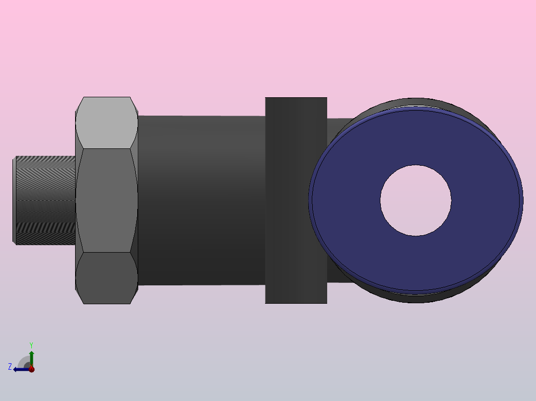 PB 螺纹正三通[PB04-M5]右视图