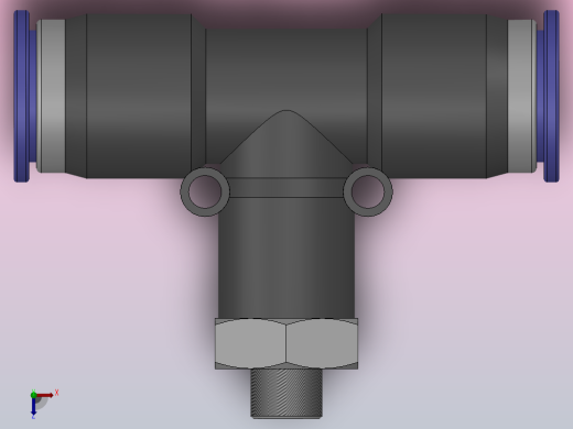 PB 螺纹正三通[PB04-M5]俯视缩略图