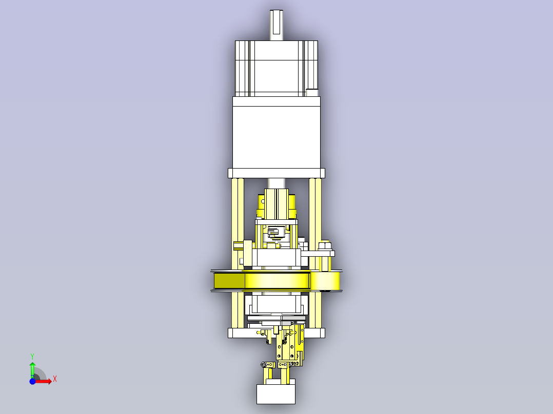 一种工件反转转移机构3D图纸前视图