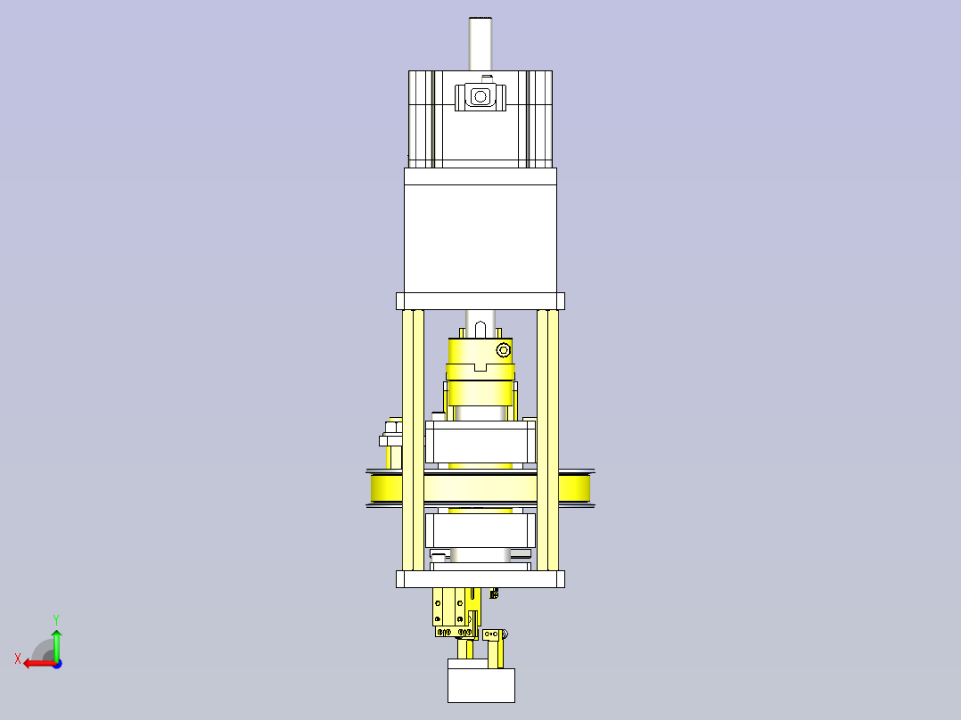一种工件反转转移机构3D图纸后视图