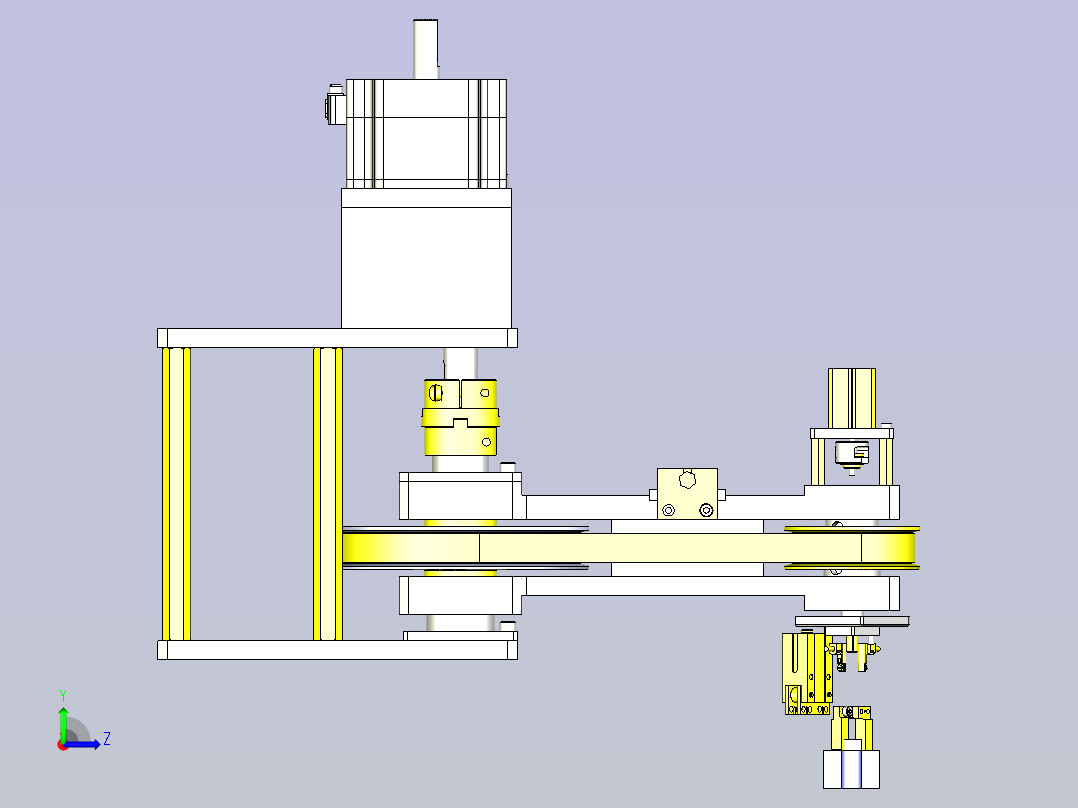 一种工件反转转移机构3D图纸左视图