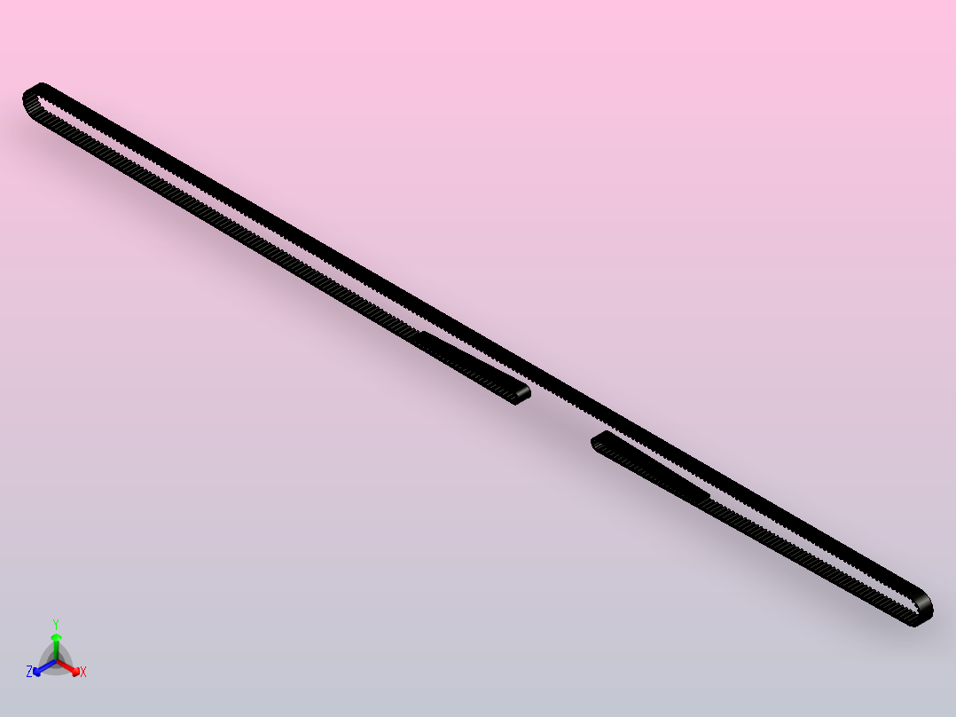 开式正时皮带驱动挤出机正等轴测图