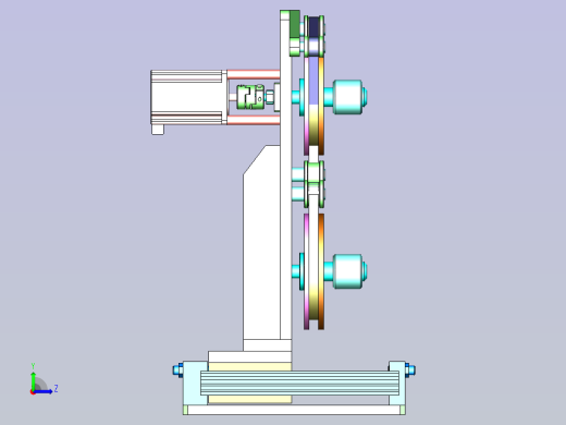 果苹手机产品涂UV胶机器3D图纸左视缩略图