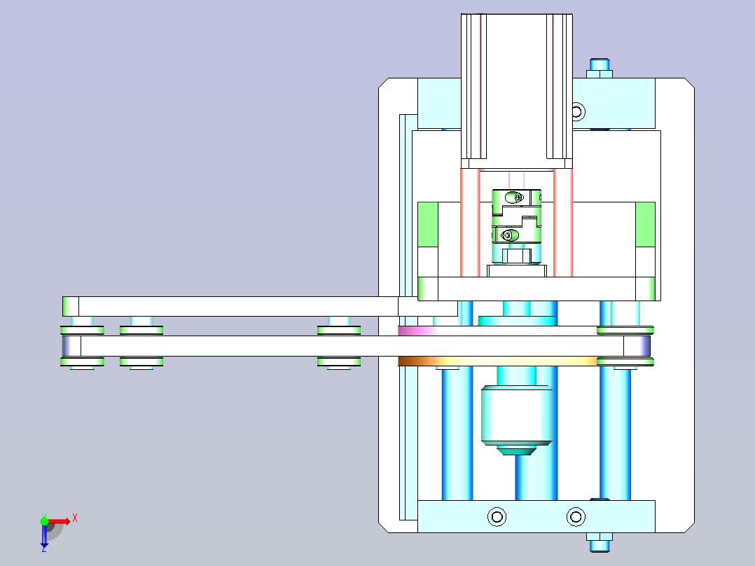 果苹手机产品涂UV胶机器3D图纸俯视图