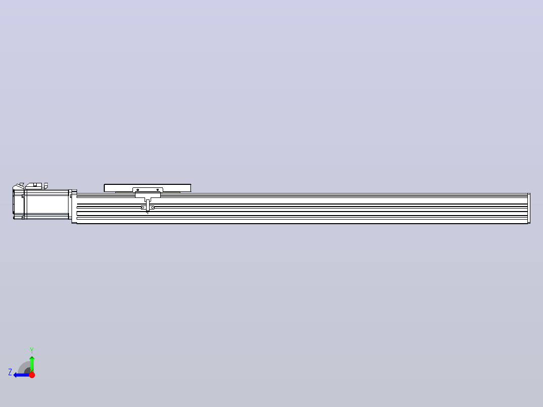 滚珠丝杠直线轴带导轨全封闭TPA-HCR-120D-1610C-L650-M-C-P40-N3右视图
