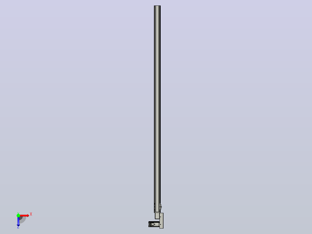 皮带直线轴半封闭可选导轨TPA-HNB-65S-90-L2050-MR-C-P10-N3俯视图