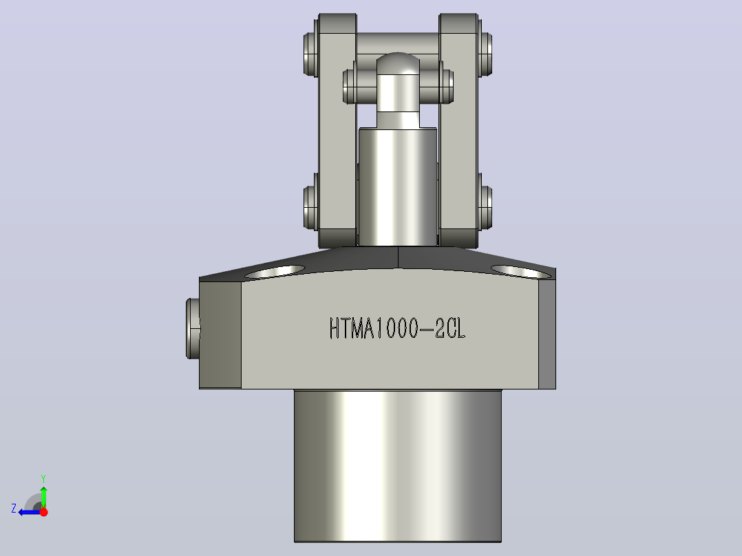 HTMA1000-2CL油压复动杠杆式夹紧器右视图