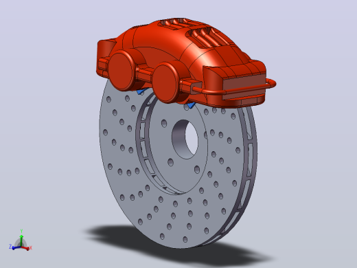 盘式制动器 sw+CAD