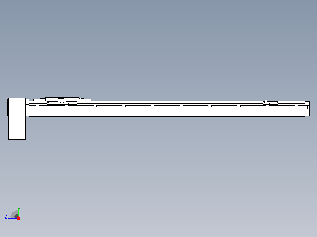 机器人皮带驱动直线轴TPA-GCB-120-P70-L700-RP-M20-N3右视图