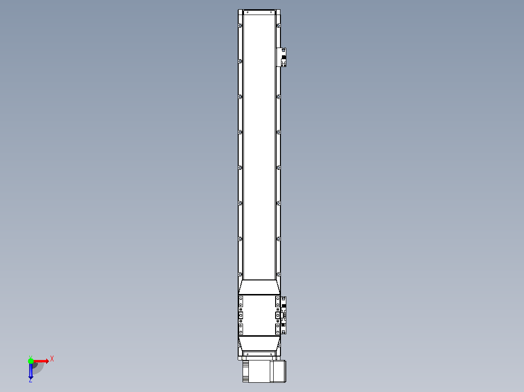 机器人皮带驱动直线轴TPA-GCB-120-P70-L700-RP-M20-N3俯视图
