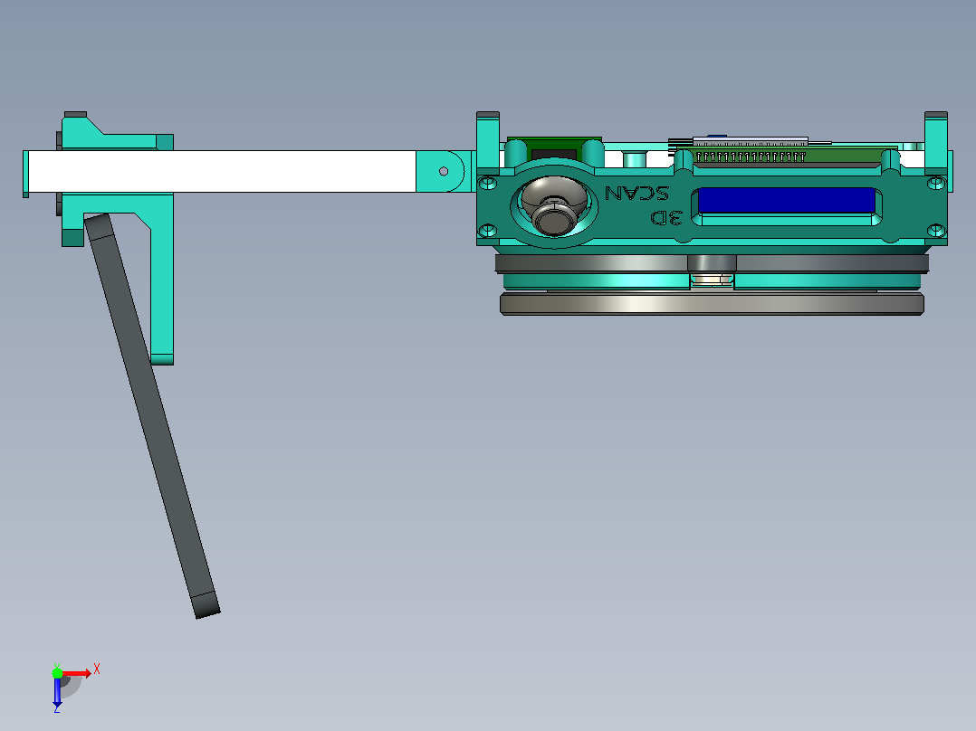 简易智能手机3D扫描仪俯视图