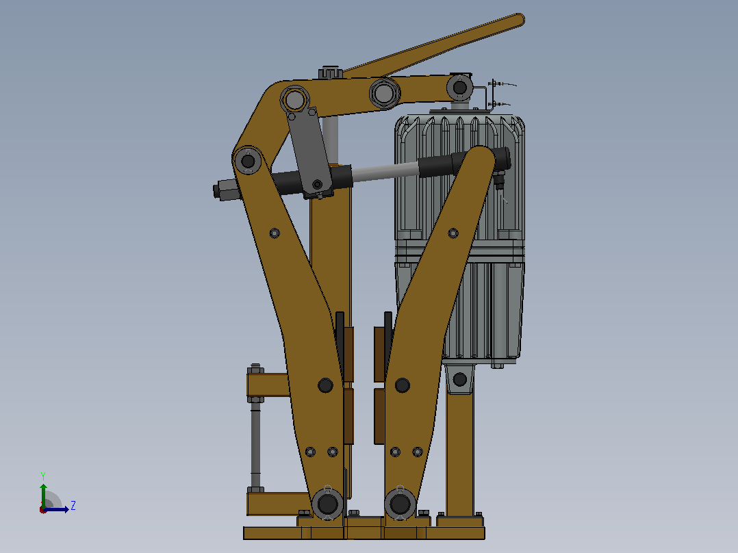 YP21系列电力液压盘式制动器YP21-500-400×30-ⅠB-CL.RL.WL.HL.H左视图