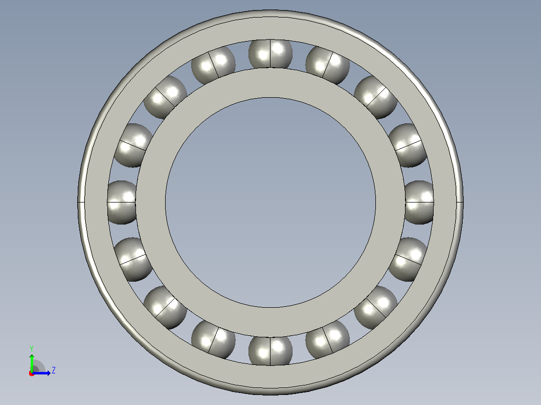 GB／T292-94角接触球轴承7006AC左视图