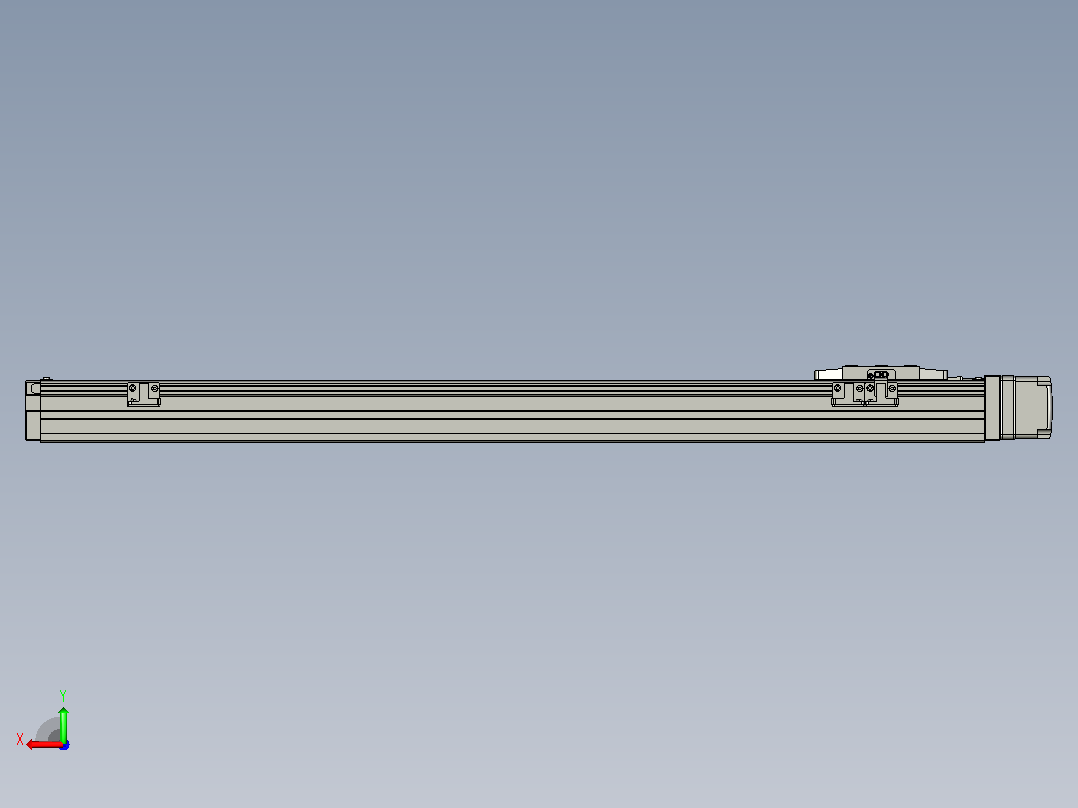 GTH4-L#-500-BL-M05-C3 GTH4内嵌式螺杆滑台 电机左折 Toyo直线模组后视图