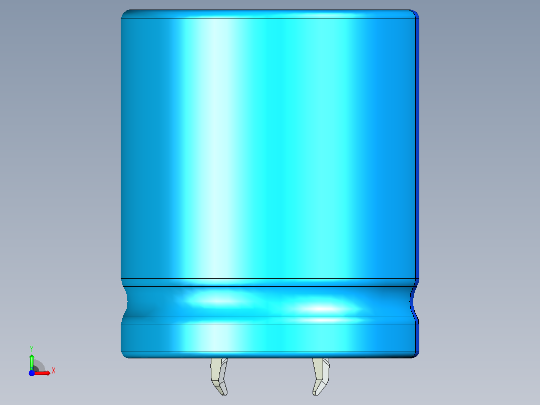 30 x35蓝色BLUE1底片电解电容器前视图