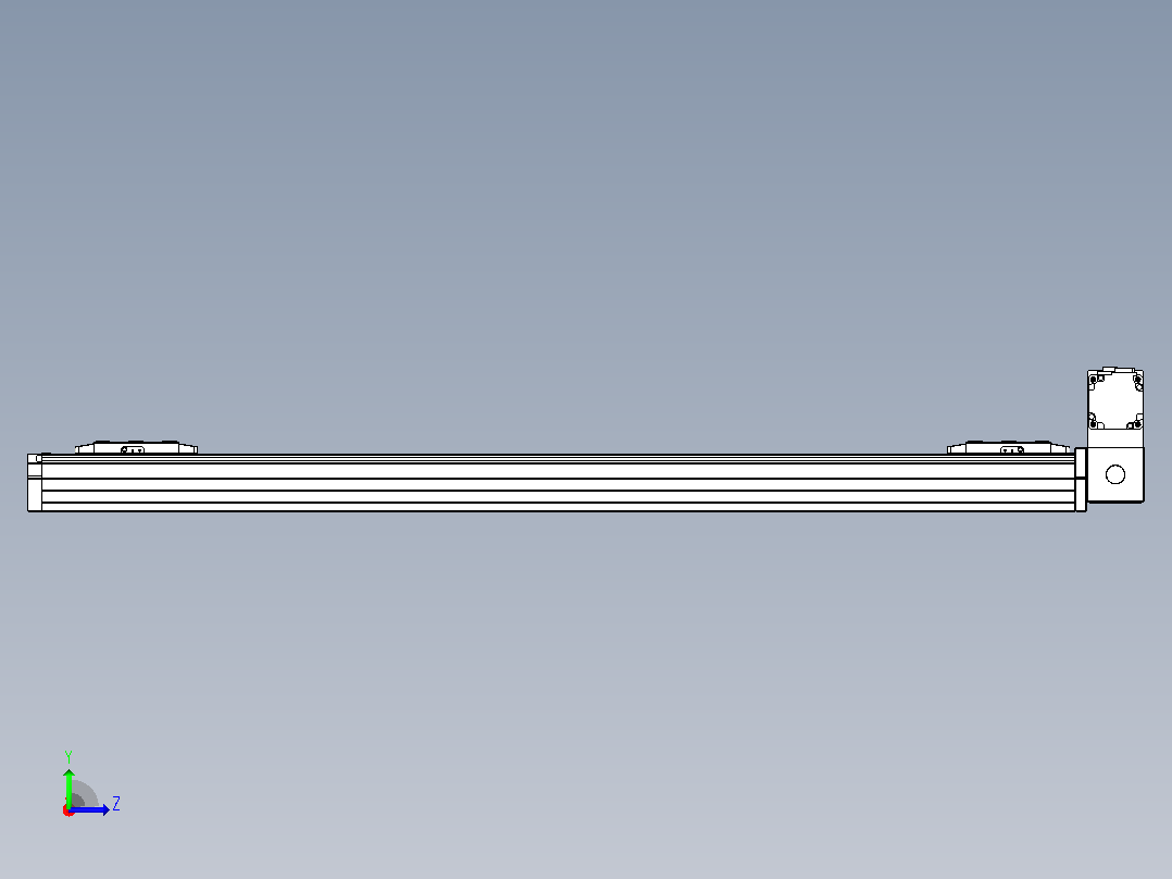 皮带直线轴双滑块型TPA-GCBS-80-P60-L400-RU-M20-N3左视图