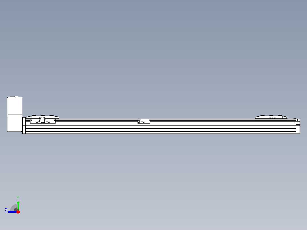 皮带直线轴双滑块型TPA-GCBS-80-P60-L400-RU-M20-N3右视图
