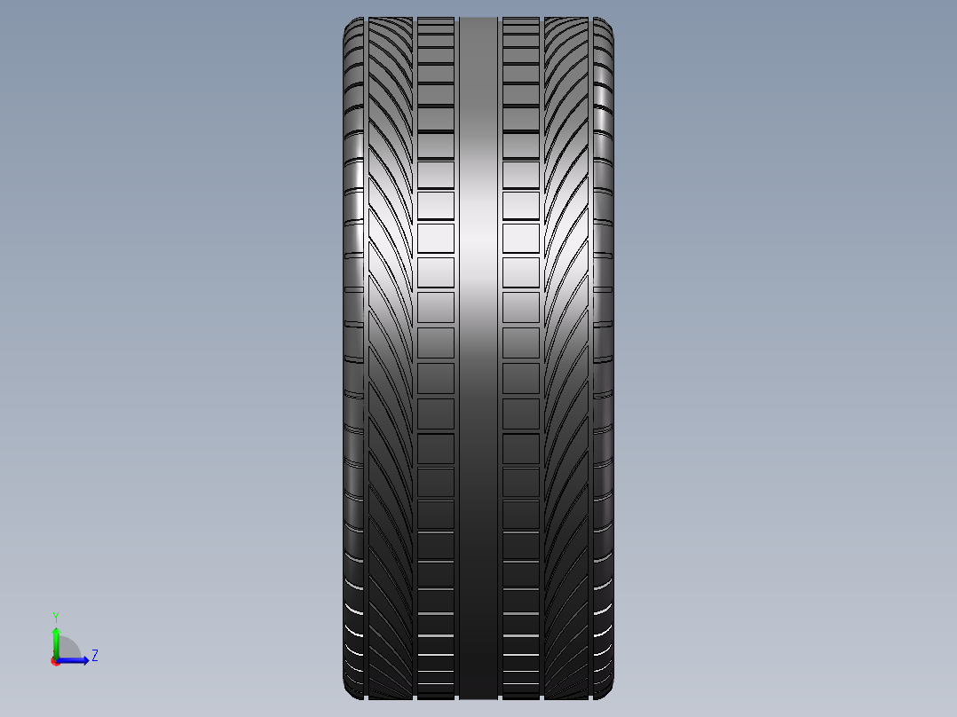 一款solidworks绘制汽车车轮带制动盘模型左视图