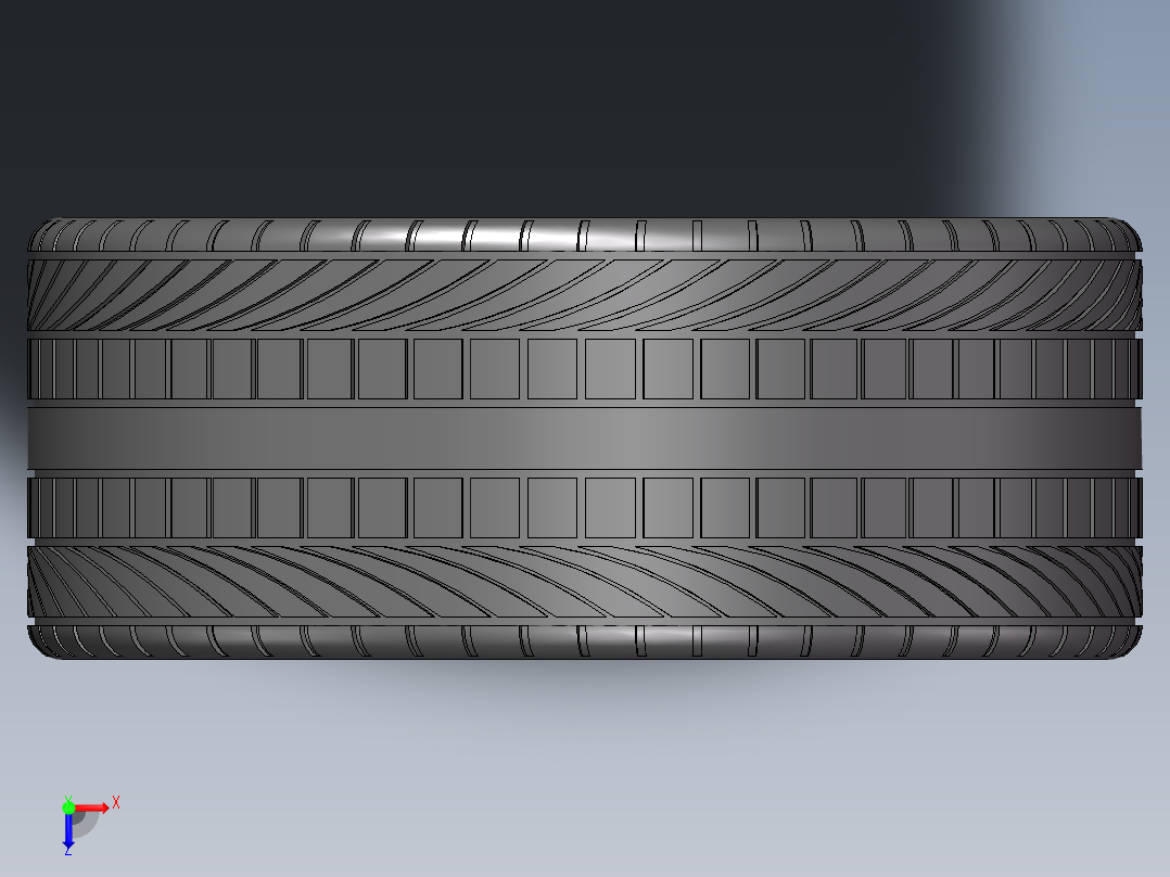 一款solidworks绘制汽车车轮带制动盘模型俯视图