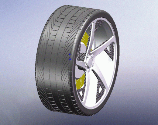 一款solidworks绘制汽车车轮带制动盘模型缩略图