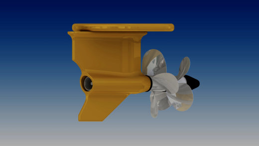 Volvo Penta IPS推进系统3D图纸（简易版） 船舶艉机三维建模缩略图