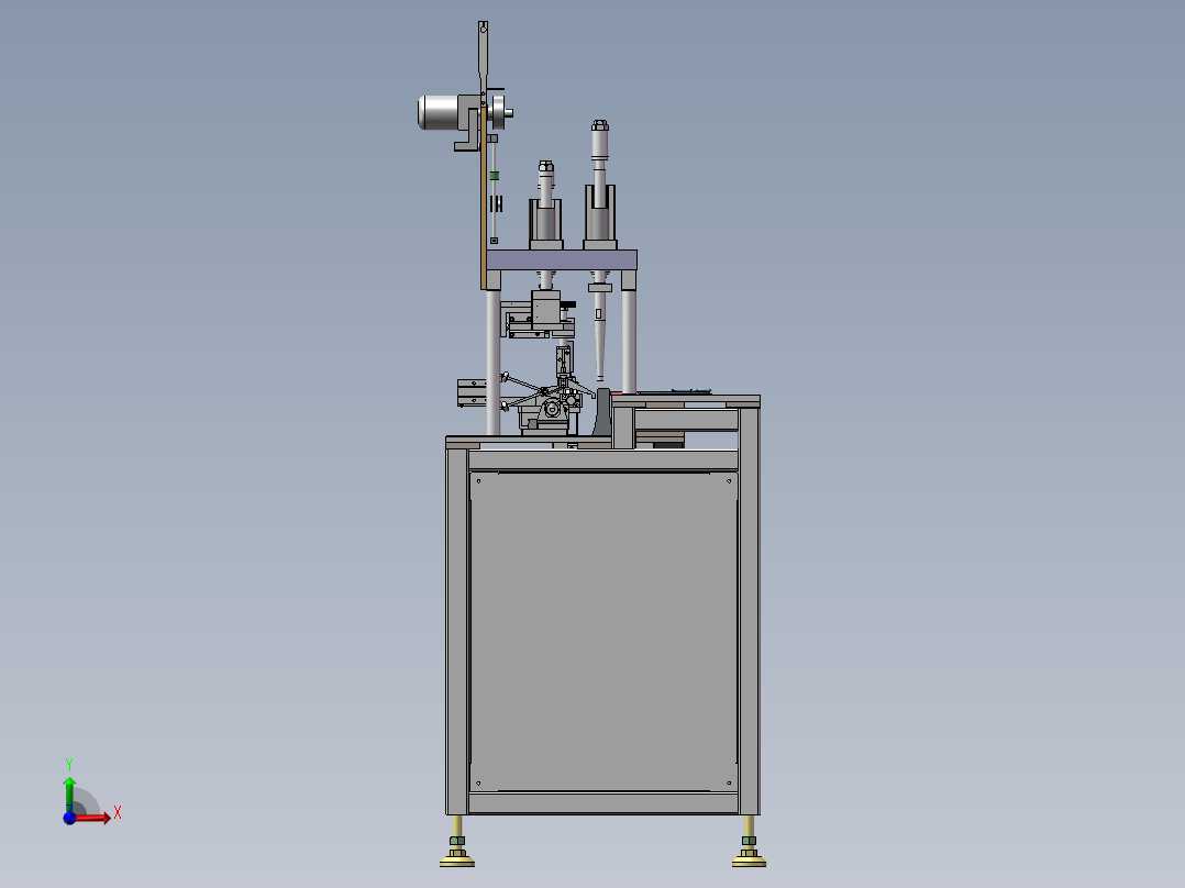 半自动KN95耳带焊接3D图纸前视图