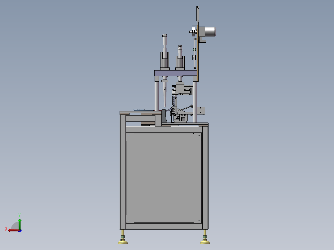 半自动KN95耳带焊接3D图纸后视图