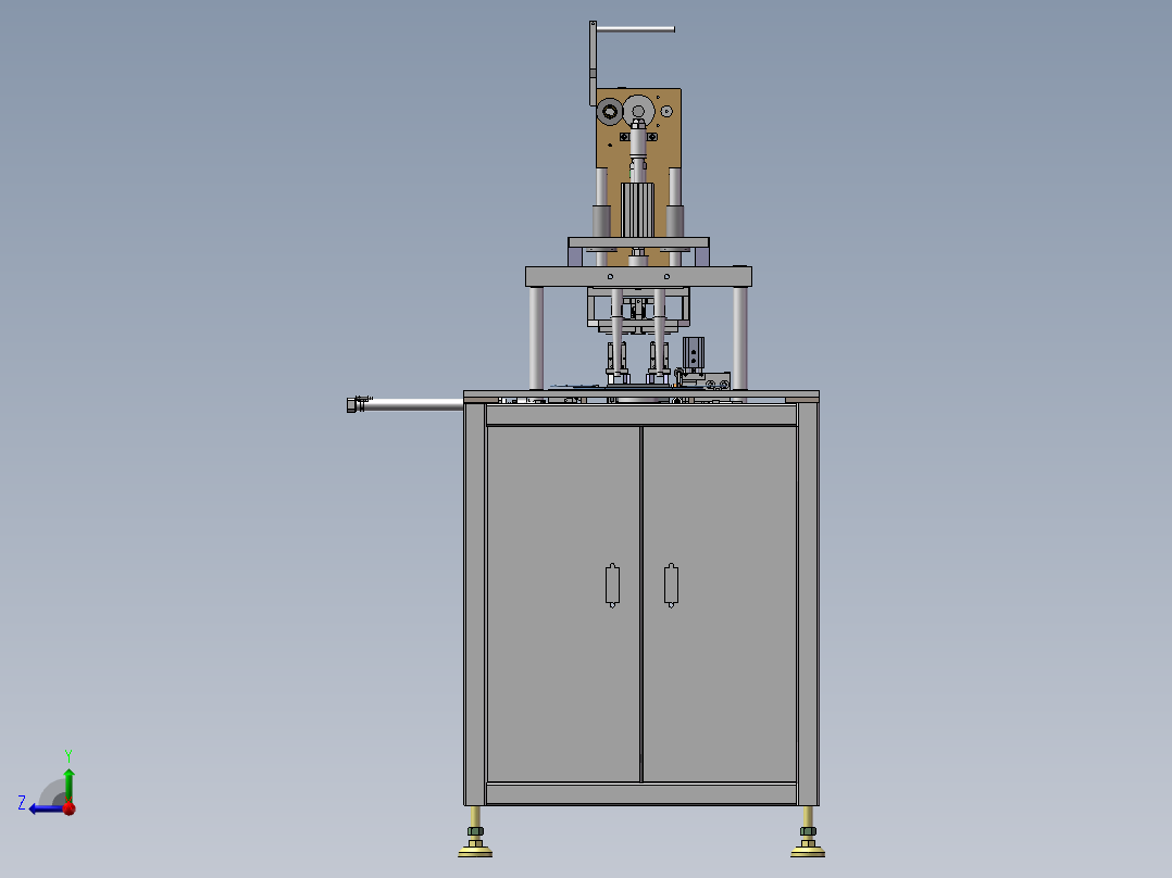 半自动KN95耳带焊接3D图纸右视图