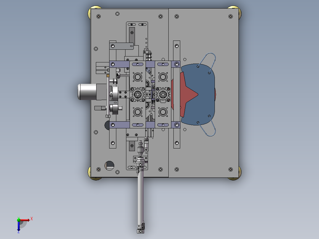半自动KN95耳带焊接3D图纸俯视图