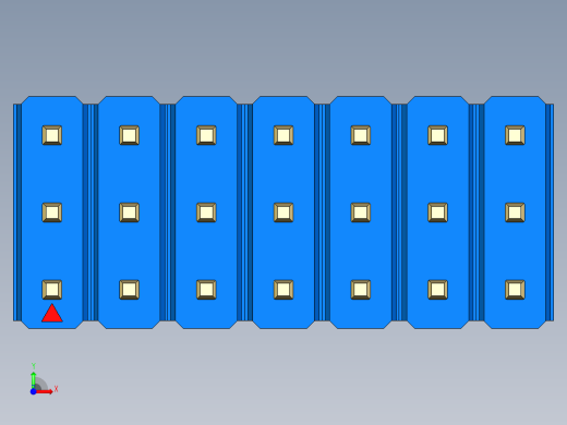 彩色公头100mil（2.54mm）系列-DS1021_blue_3x07p_100mil_Type5_rev1.0前视缩略图