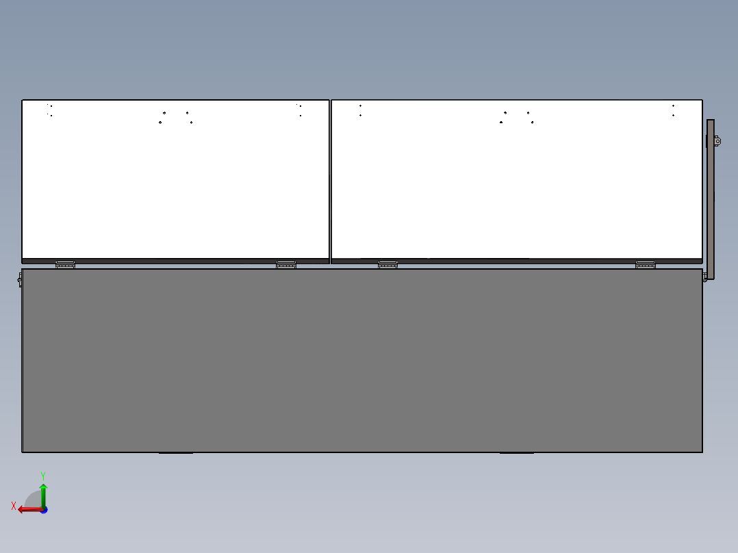 车载工具存放柜后视图