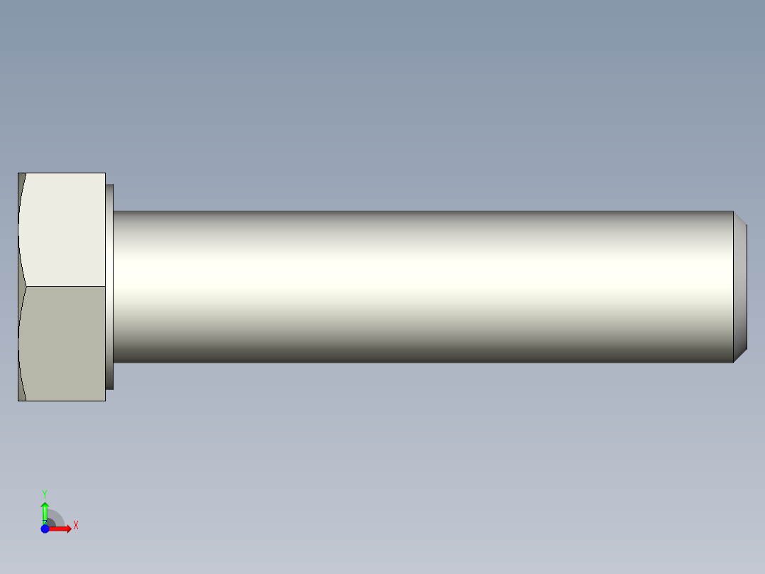 螺钉-DIN_931-M12x1.75x50_18.stp前视图