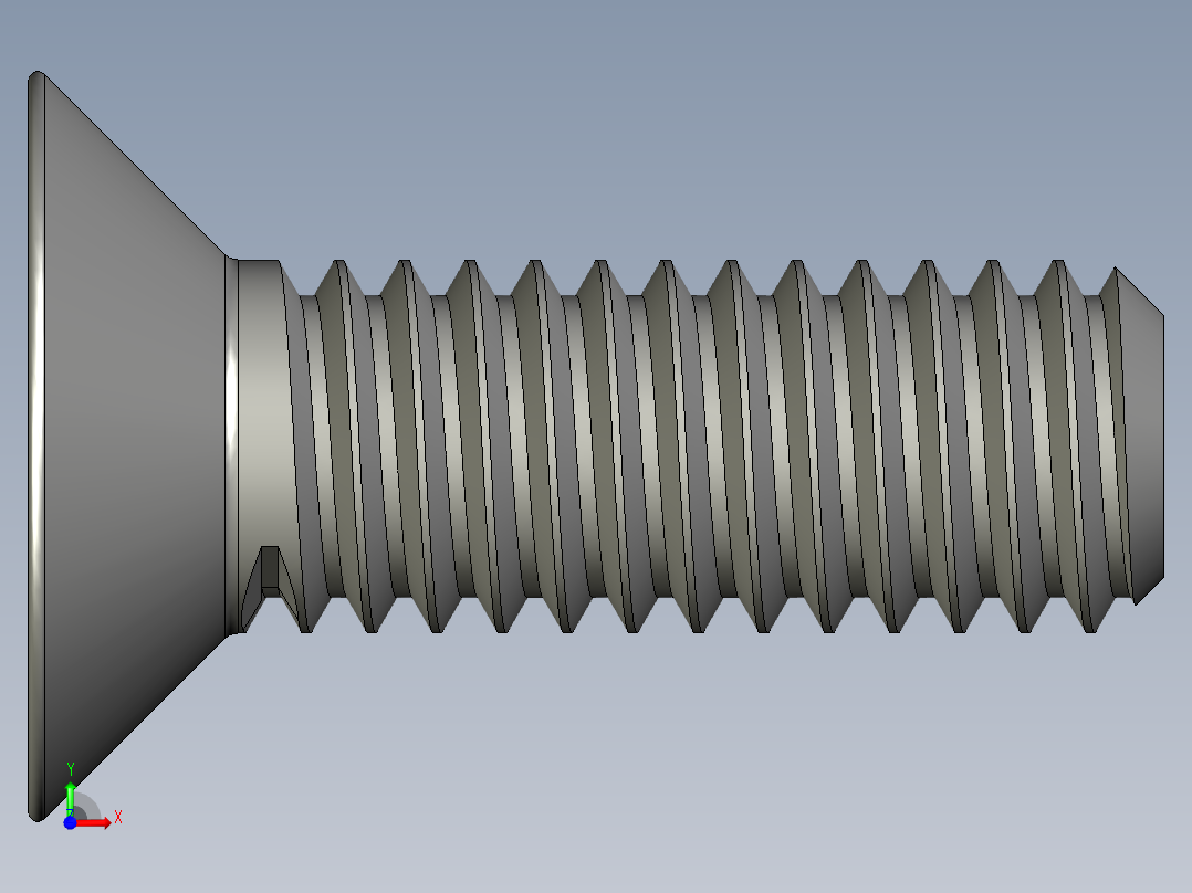 制沉头螺钉-M4_Counter_sunk_10前视图