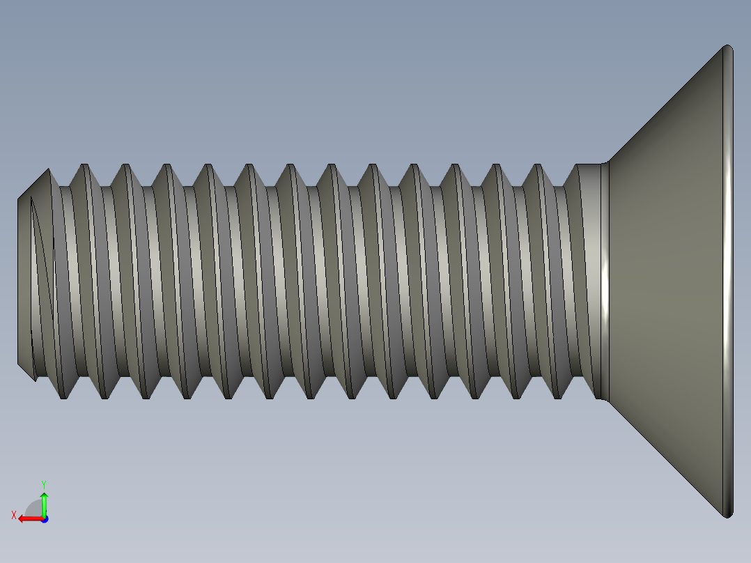 制沉头螺钉-M4_Counter_sunk_10后视图