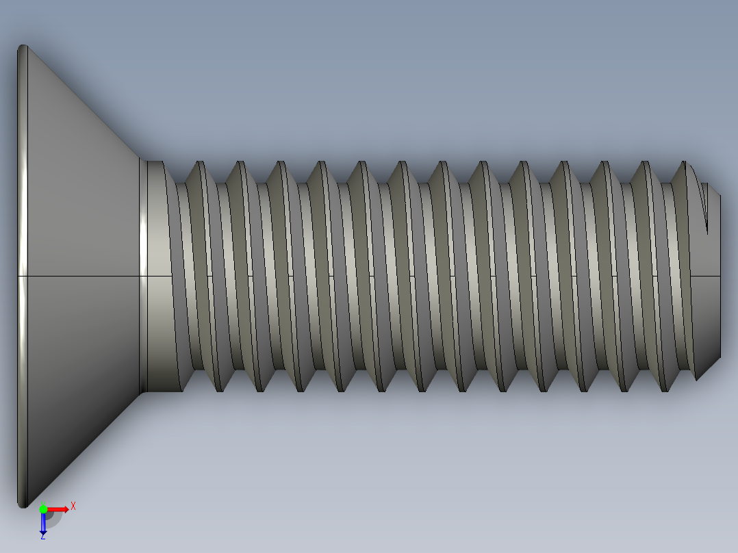 制沉头螺钉-M4_Counter_sunk_10俯视图