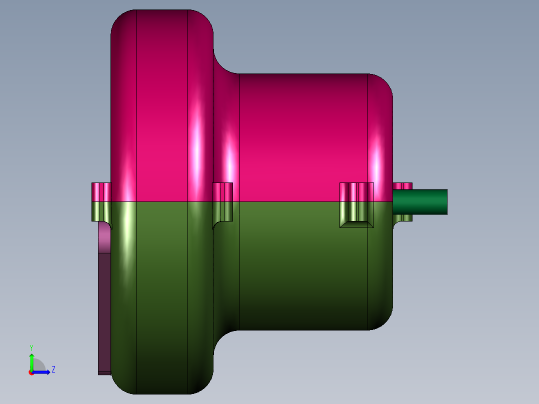 拖拉机无级变速器左视图