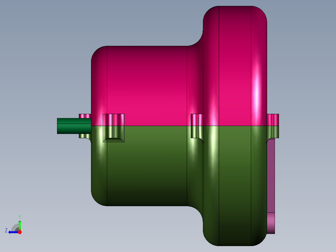 拖拉机无级变速器右视图