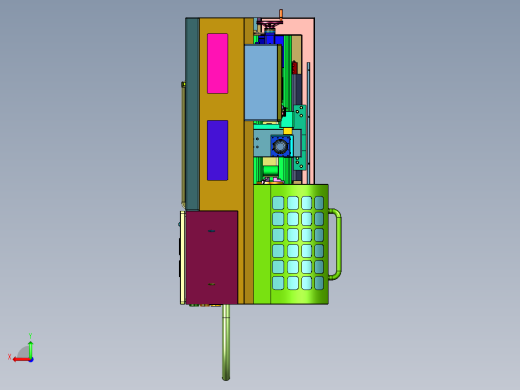数控平轨4工位电动刀架车床后视缩略图