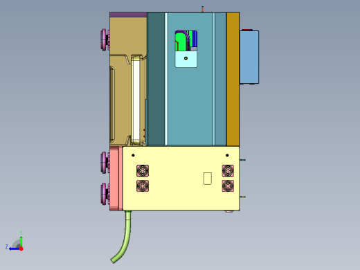 数控平轨4工位电动刀架车床右视缩略图