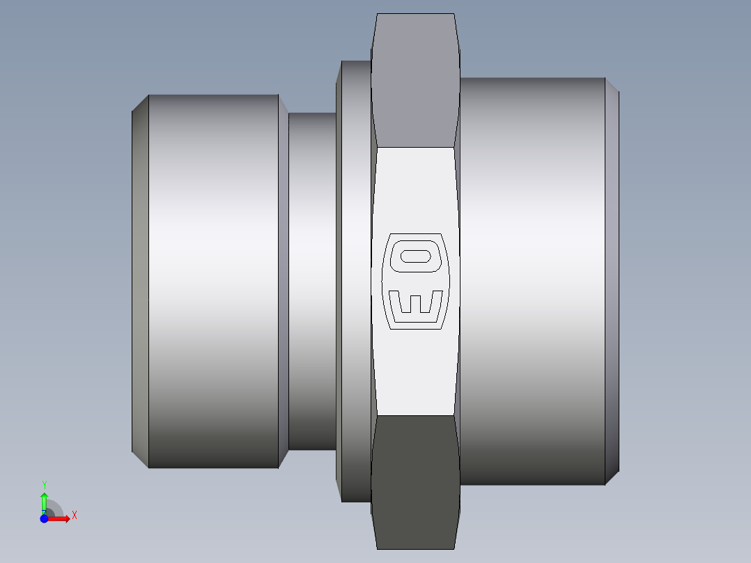 卡套式工业通用硬管接头EO_Male_Stud_connector_GE28LMCFX前视图