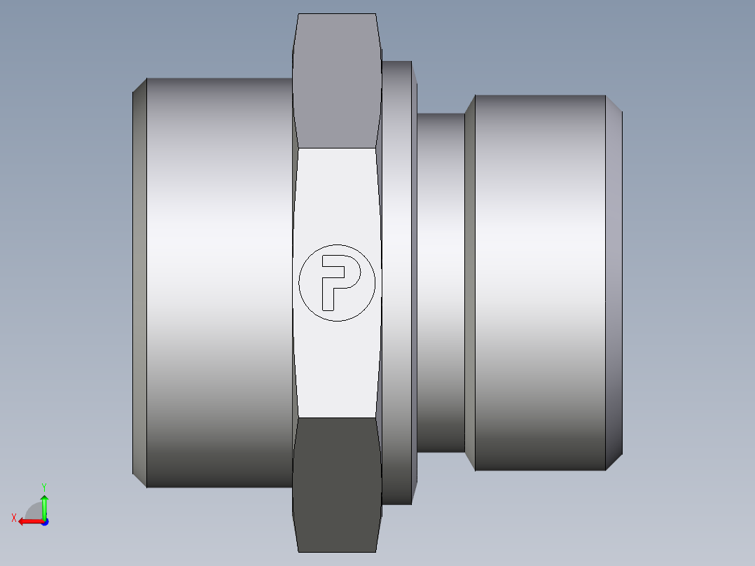 卡套式工业通用硬管接头EO_Male_Stud_connector_GE28LMCFX后视图