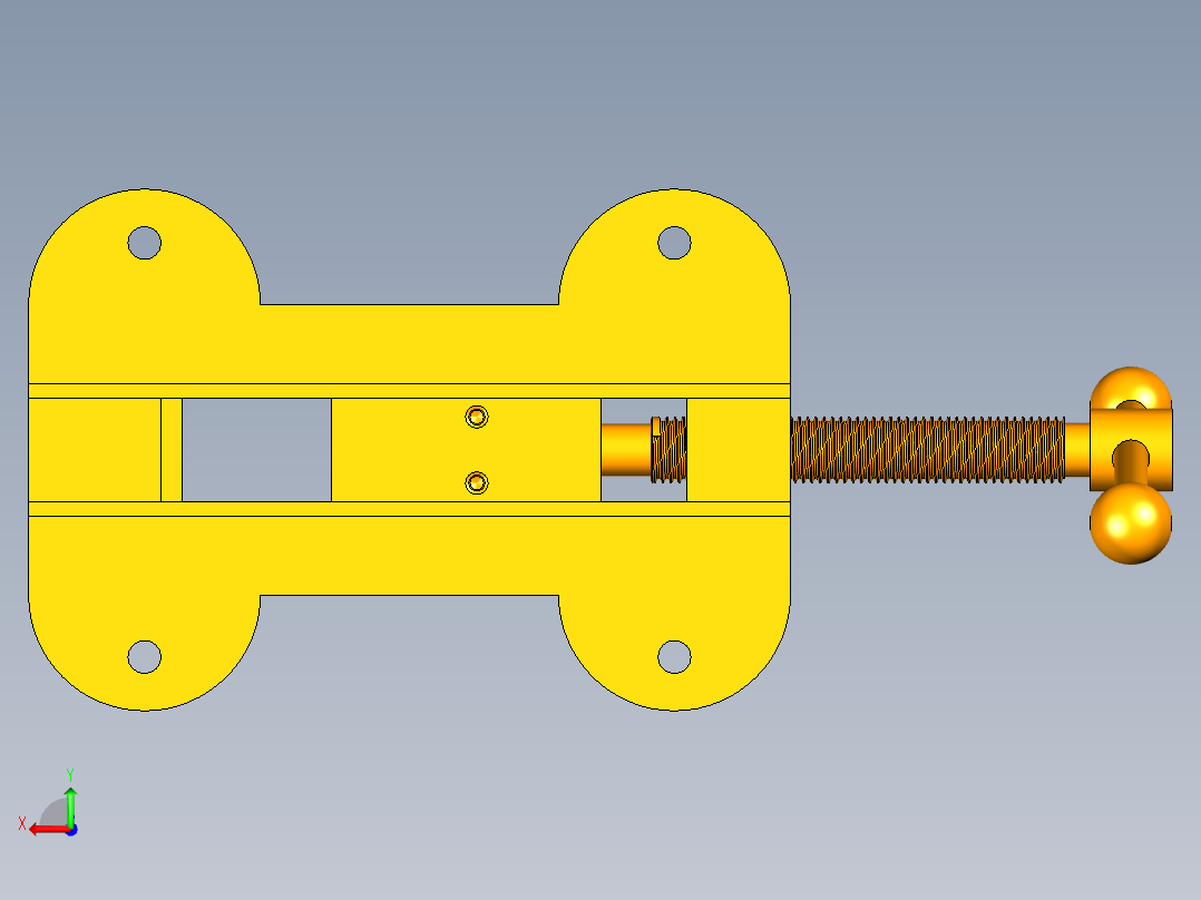 机用虎钳模型含三维图+CAD图纸后视图
