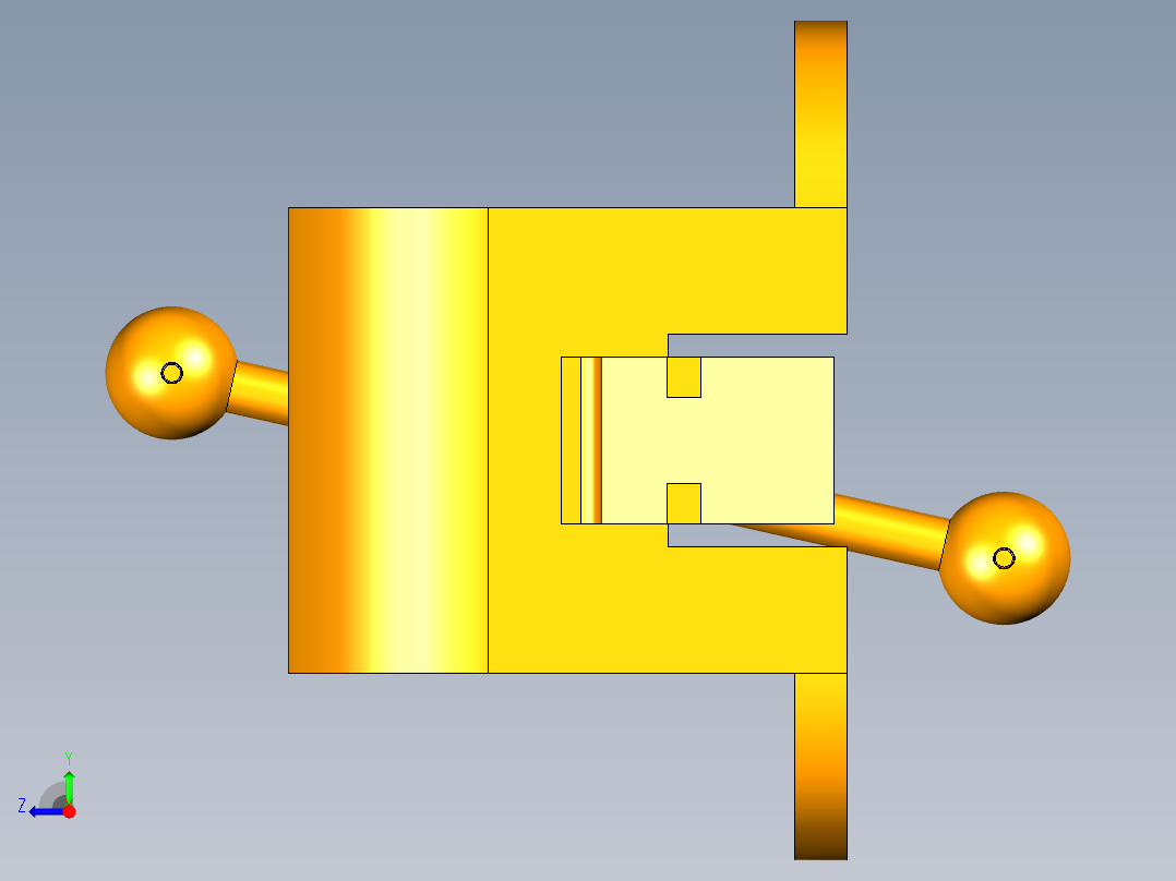 机用虎钳模型含三维图+CAD图纸右视图