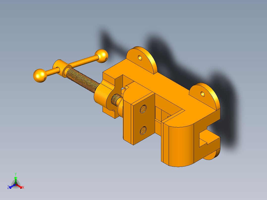机用虎钳模型含三维图+CAD图纸正等轴测图