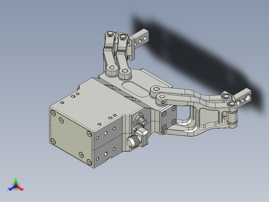 16-JEGB 4140 I000二指机械爪模型3D图纸 STEP格式主视图