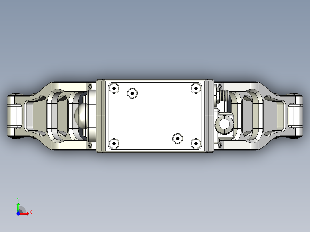 16-JEGB 4140 I000二指机械爪模型3D图纸 STEP格式前视图