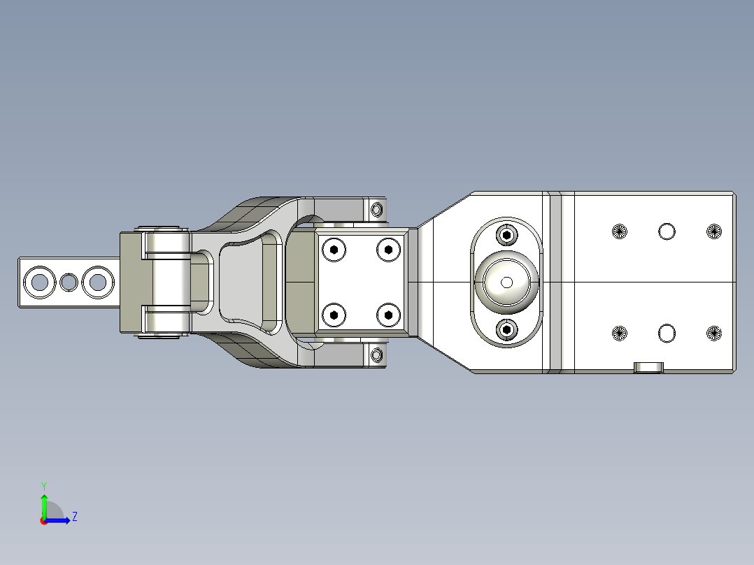 16-JEGB 4140 I000二指机械爪模型3D图纸 STEP格式左视图