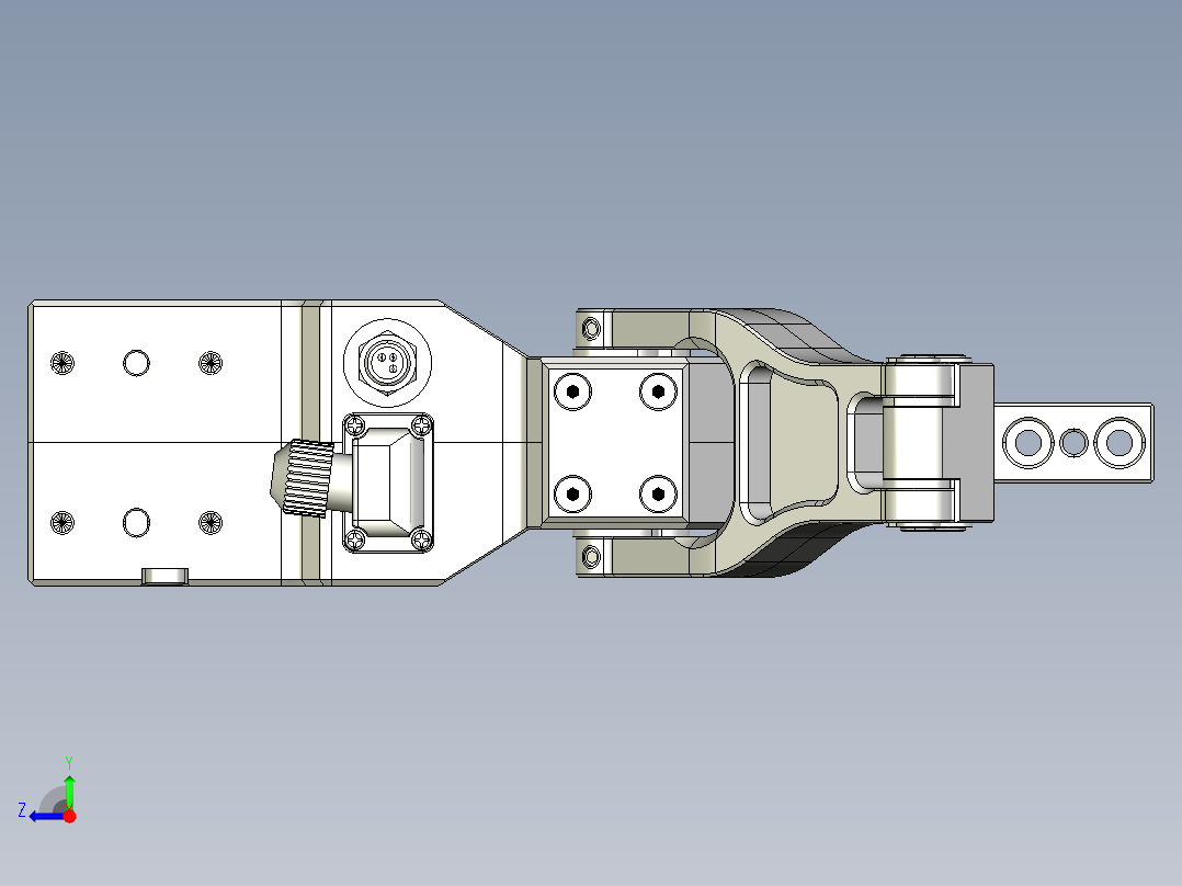 16-JEGB 4140 I000二指机械爪模型3D图纸 STEP格式右视图