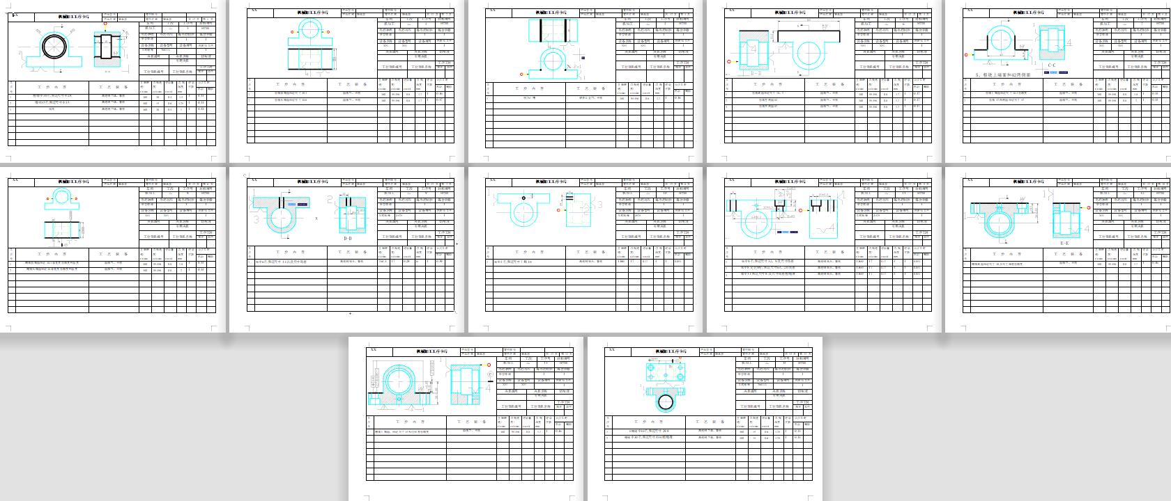 轴承座加工工艺及车轴承孔夹具设计-角铁式车夹具含非标5张CAD图